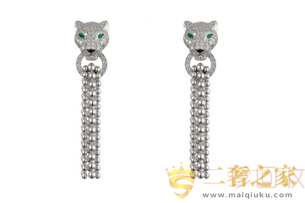 卡地亚猎豹吊坠耳环