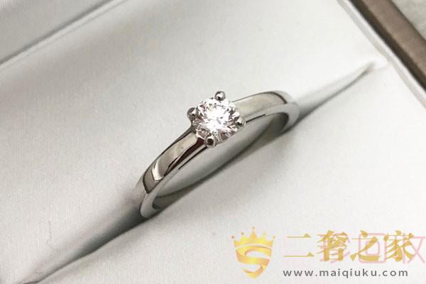 宝格丽铂金钻石戒指