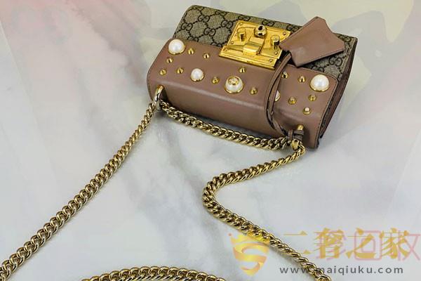 古驰padlock系列链条包单肩斜挎包 