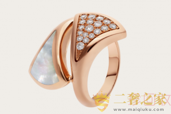 宝格丽珍珠母贝对向钻戒