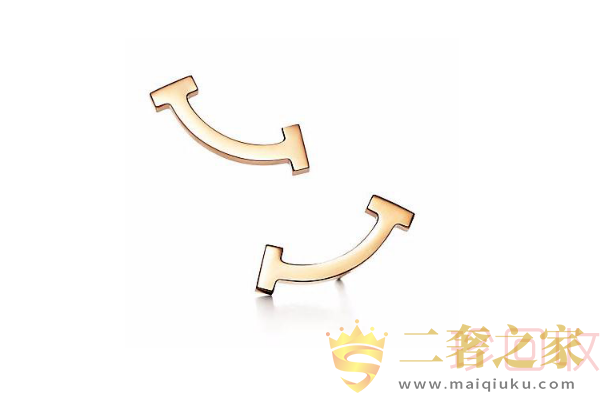 蒂芙尼T系列18K金微笑耳钉