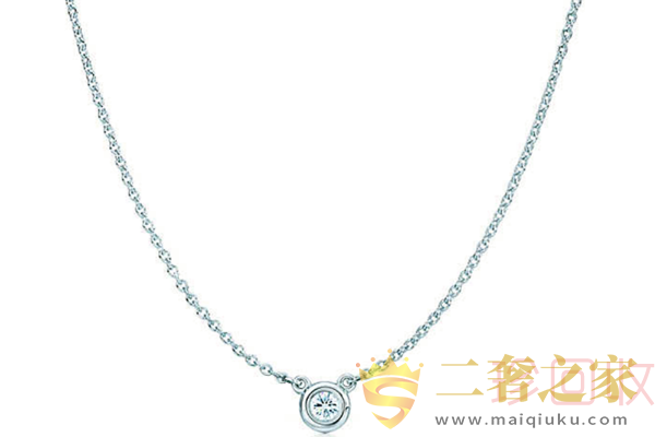 蒂芙尼一粒钻石吊坠925银女士锁骨链