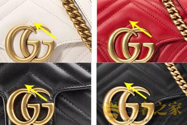 gucci双g链条包五金件细节