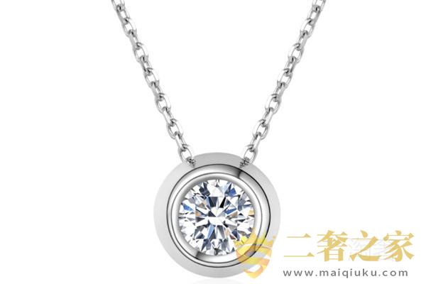 18K白金钻石吊坠 50分 SI1净度