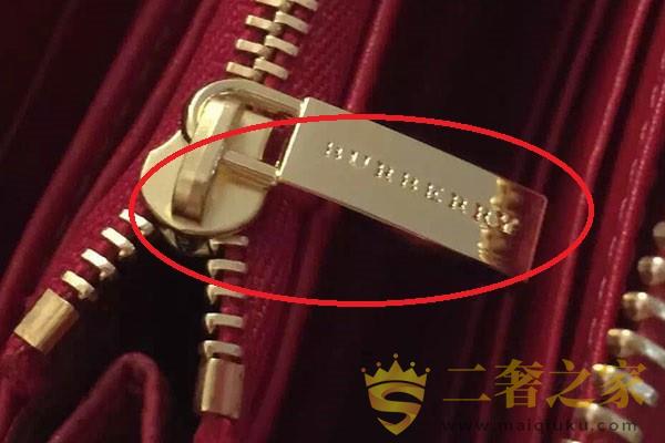 burberry钱包五金拉链细节展示