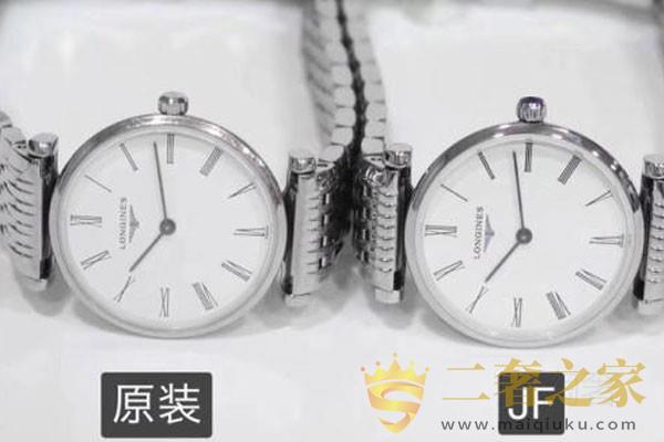 浪琴嘉岚手表表盘真假区别图展示